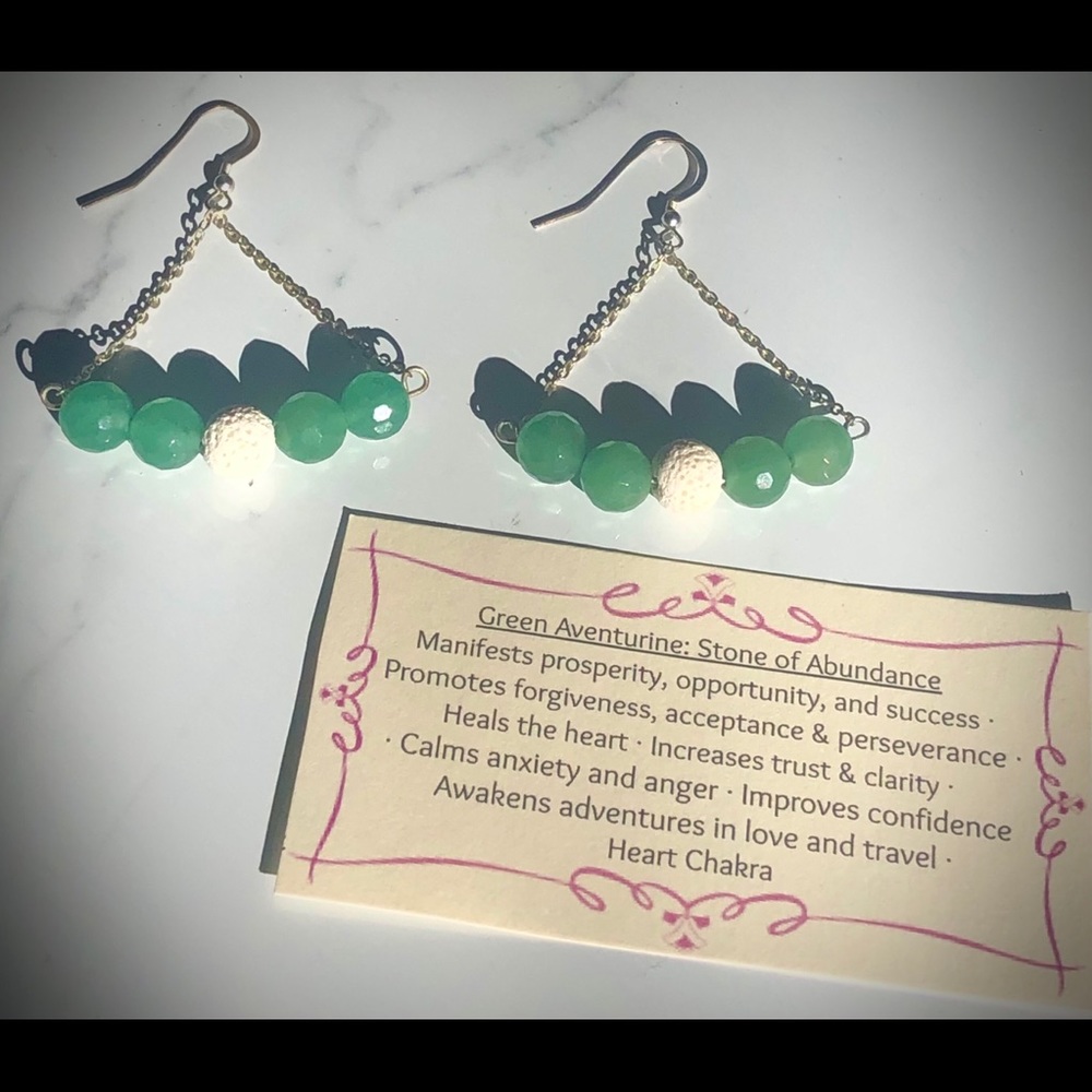 Lava stone diffuser earrings
